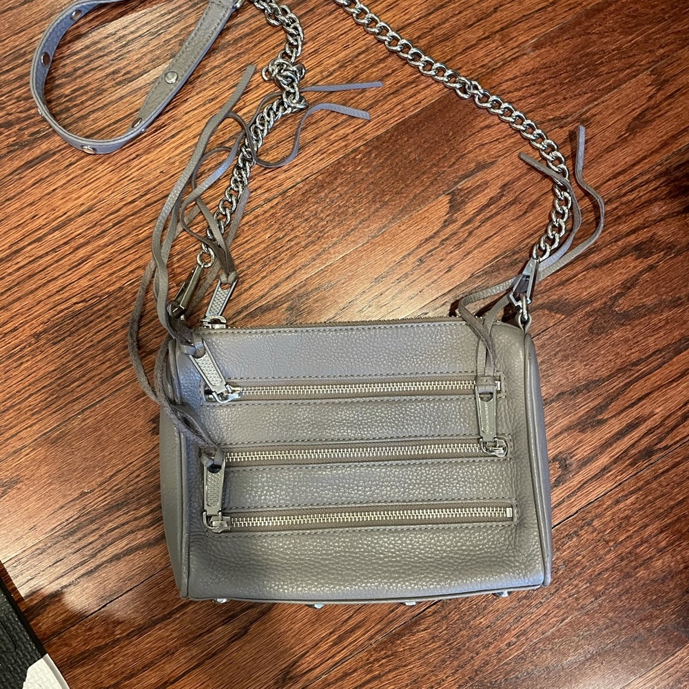 Rebecca minkoff grey crossbody purse